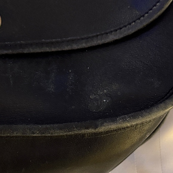 Vintage Coach Black Leather Shoulder Bag crossbody - Picture 5 of 13